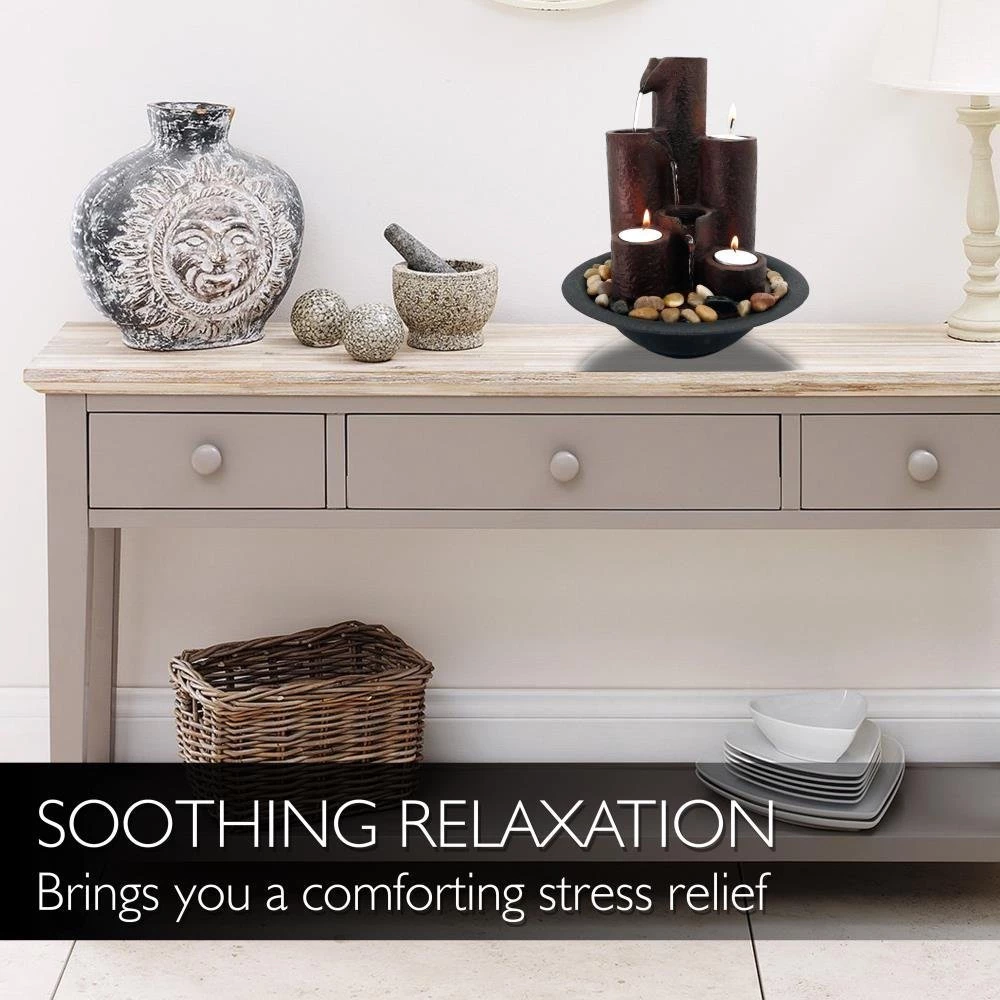 Serenelife Decorative Tabletop Water Fountain SLTWF20 4 Serenelife Decorative Tabletop Water Fountain SLTWF20