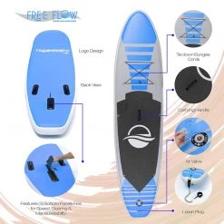 SereneLife Free-Flow SUP Inflatable Paddle Board Sports & Outdoors
