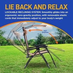 Serenelife Adjustable Zero Gravity Chair Set