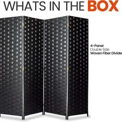 Serenelife 4-Panel Room Divider SLRDX48 Home & Lighting