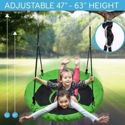 Serenelife Children’s Hanging Swing Seat SLSWNG100GN Sports & Outdoors