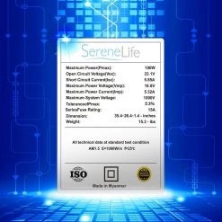 SereneLife Camping & Outdoor Portable Mono Solar Panel Starter Kit SLSPNL10 15 SereneLife Camping & Outdoor Portable Mono Solar Panel Starter Kit SLSPNL10