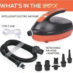 SereneLife SLPUMP25 Premium Compact Digital Air Pump Compressor