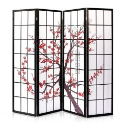 Serenelife Home & Lighting 4-Panel Room Divider SLRDFL7