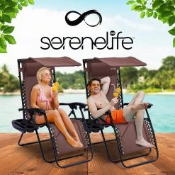 Serenelife Adjustable Zero Gravity Chair Set