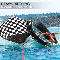 SereneLife Inflatable Towable Tube For Boating SLTOWBL20 Sports & Outdoors