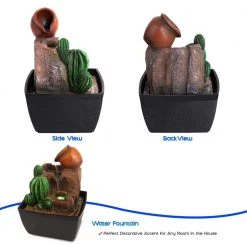 SereneLife Electric Water Fountain Decor SLTWF52LED Home & Lighting