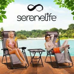 Serenelife Camping & Outdoor Adjustable Zero Gravity Chair Set