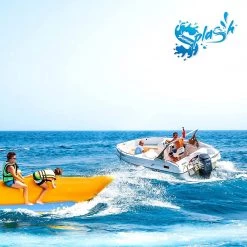 Serenelife Inflatable Banana Boat With Storage Bag 2 Person SLBBFL2