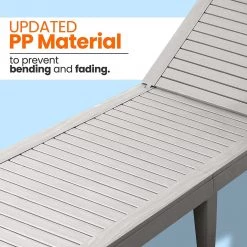 Serenelife Adjustable Outdoor Patio Chaise Lounge SLLOUNG70 Lawn & Garden