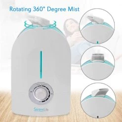 SereneLife Cool Mist Ultrasonic Humidifier PHUMDIF3 Health & Beauty