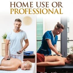 Serenelife Health & Beauty Portable Massage Stone Warmer Set PSLMSGST40BL