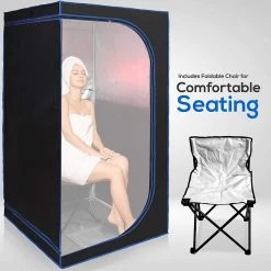SereneLife Full Size Portable Sauna SLISAU30BK