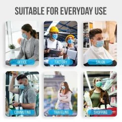 Serenelife 3-Layer Disposable Face Masks SL3PLY50 Health & Beauty