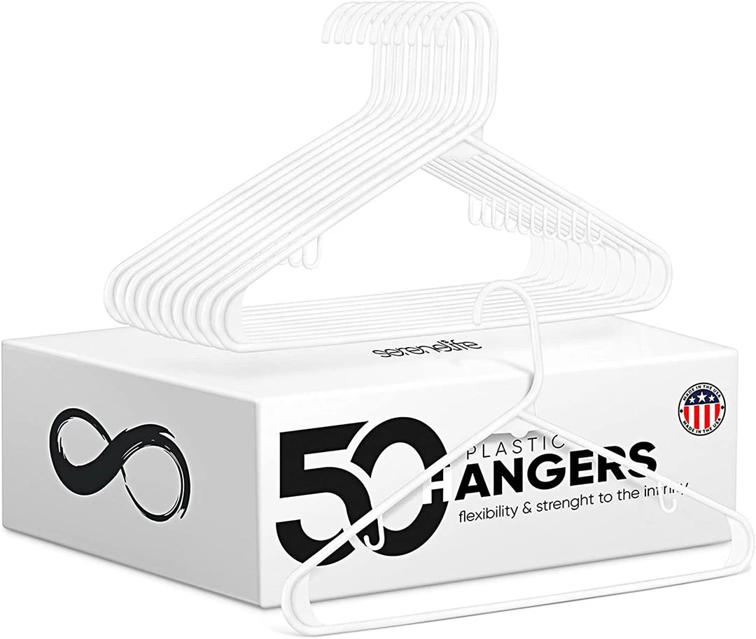 Serenelife Sports & Outdoors Plastic Clothes Hangers SLHPL55 2 Serenelife Sports & Outdoors Plastic Clothes Hangers SLHPL55