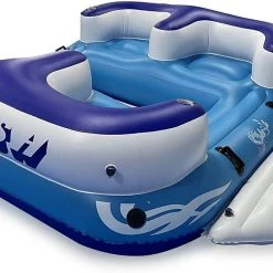 Serenelife Sports & Outdoors Inflatable Floating Island Lounge 4 Seater SLINFL400