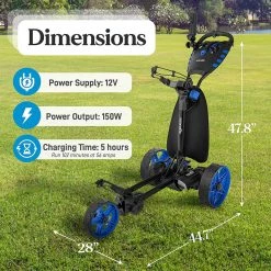 Serenelife Sports & Outdoors 3-Wheel Golf Electric Trolley SLGZELEC 12 Serenelife Sports & Outdoors 3-Wheel Golf Electric Trolley SLGZELEC