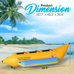 Serenelife Inflatable Banana Boat With Storage Bag 3 Person SLBBFL3 Sports & Outdoors