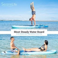 SereneLife Sports & Outdoors SUP Inflatable Paddle Board