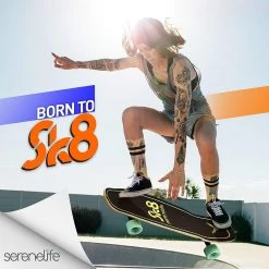 Serenelife Sports & Outdoors Canadian Maple Deck Skateboard 6" 22 Serenelife Sports & Outdoors Canadian Maple Deck Skateboard 6