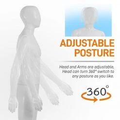 SereneLife 73'' Male Mannequin Torso Dress Form SLMAQML Home & Lighting