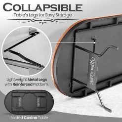 Serenelife Poker/Casino Game Table SLPT720