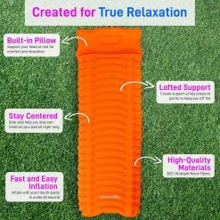 SereneLife Ultralight Sleeping Pad With Carrying Bag Sports & Outdoors