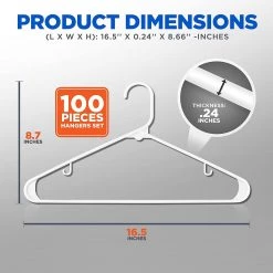 Serenelife Home & Lighting Plastic Clothes Hangers SLHPL100