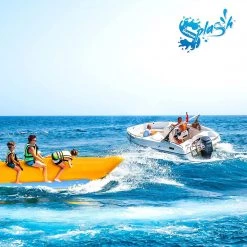 Serenelife Inflatable Banana Boat With Storage Bag 3 Person SLBBFL3 Sports & Outdoors