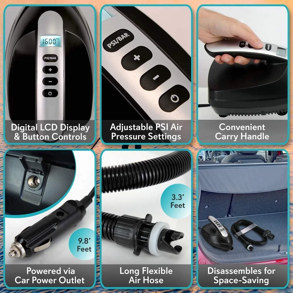 SereneLife Digital Electric Air Pump Compressor SLPUMP20 Sports & Outdoors 3 SereneLife Digital Electric Air Pump Compressor SLPUMP20 Sports & Outdoors