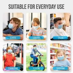 SereneLife 3-Layer Disposable Face Masks SLKDPLY50 Health & Beauty