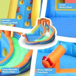 Serenelife Sports & Outdoors Inflatable Bounce Water Slide SLIS910