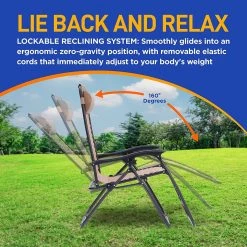 Serenelife Adjustable Zero Gravity Chair Set SLZGHCRM56