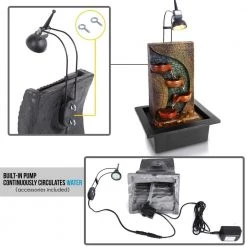 SereneLife Home & Lighting Electric Water Fountain Decor SLTWF83LED