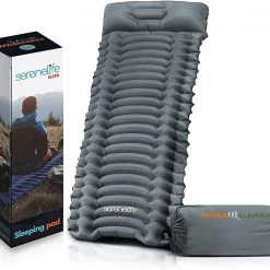 SereneLife Ultralight Sleeping Pad With Carrying Bag Sports & Outdoors