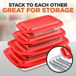 Serenelife Home & Lighting High Borosilicate Glass Bakeware Set 39 Serenelife Home & Lighting High Borosilicate Glass Bakeware Set