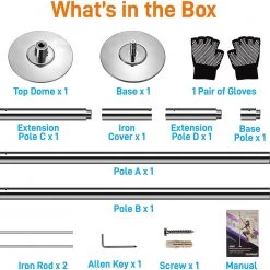 SereneLife Sports & Outdoors Professional Spinning Dancing Pole SLDPS