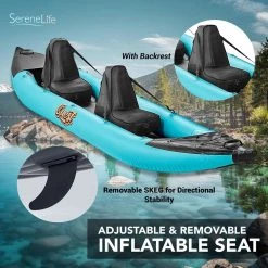 Serenelife Inflatable Kayak Set SLKYK50AQA Sports & Outdoors