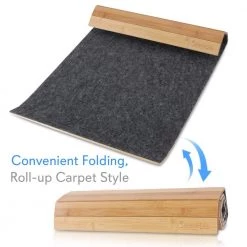 SereneLife Bamboo Floor Rug Bath Mat SLFBMT20