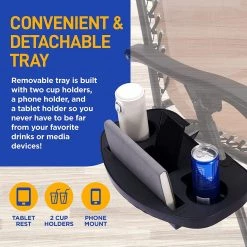 Serenelife Adjustable Zero Gravity Chair Set SLZGHCRM56