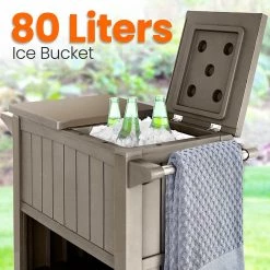 Serenelife Patio Kitchen Cart For Outdoor Use SLSVCT90