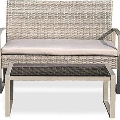Serenelife Patio Outdoor Rattan Furniture Set 4-Piece SL4PCBR53