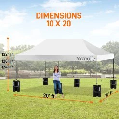SereneLife Pop Up Canopy Tent Sports & Outdoors