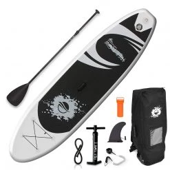 SereneLife Sports & Outdoors SLSUPB08 Free-Flow SUP Inflatable Paddle Board