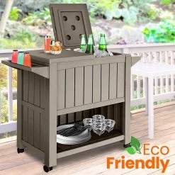 Serenelife Patio Kitchen Cart For Outdoor Use SLSVCT90