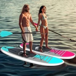 SereneLife Free-Flow SUP Inflatable Paddle Board Sports & Outdoors