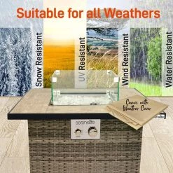 Serenelife Tools & Garden Propane Gas Fire Pit SLFPX45