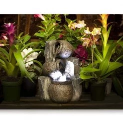 SereneLife Home & Lighting Electric Water Fountain Decor SLTWF25LED
