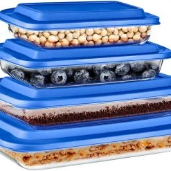 Serenelife Home & Lighting High Borosilicate Glass Bakeware Set 42 Serenelife Home & Lighting High Borosilicate Glass Bakeware Set