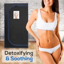 SereneLife Full Size Portable Sauna SLISAU30BK